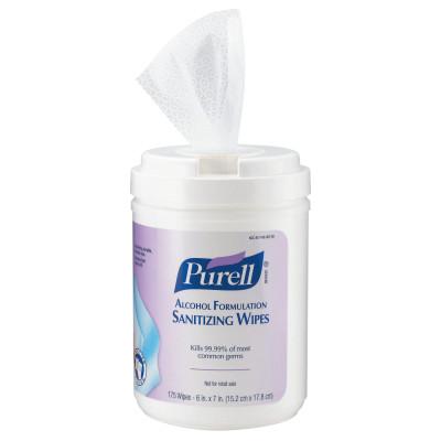 Gojo® Purell Alcohol Formulation Sanitizing Wipes, White, 9031-06
