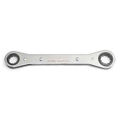 Apex Tool Group 5 Pc. 12 Point SAE Laminated Ratcheting Box Wrench Sets, SAE, 27-608G