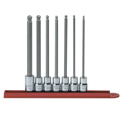 Apex Tool Group 7 Piece Bit Socket Sets, 3/8 in, SAE, 80574