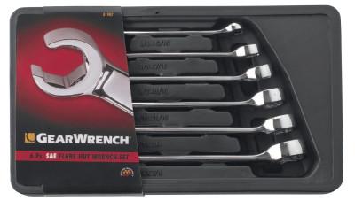 Apex Tool Group 6 Piece Flare Nut Wrench Set w/ Molded Case, SAE, Polished Chrome, 81907