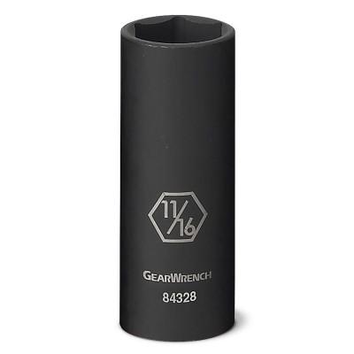 Apex Tool Group 6 Point Deep Impact SAE Sockets, 3/8 in Dr, 15/16 in Opening, 84430N