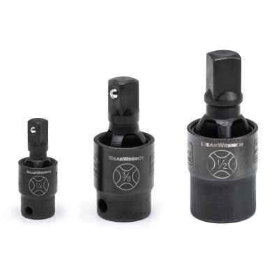 Apex Tool Group 3 Pc. Impact Universal Joint Pinless, 1/2 in; 1/4 in; 3/8 in Dr, 84960