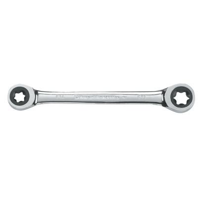 Apex Tool Group Torx Double Box Ratcheting Wrenches, E14 x E18, 7.48" L, 9222