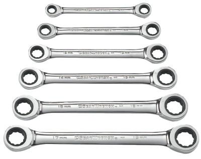 Apex Tool Group 6 Pc. Double Box Ratcheting Wrench Sets, Metric, 9260