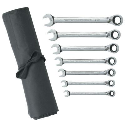 Apex Tool Group 7 Pc. Reversible Combination Ratcheting Wrench Sets, Inch, 9567RN