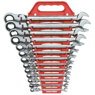 Apex Tool Group 13 Pc. Flexible Combination Ratcheting Wrench Sets, Inch, 9702D