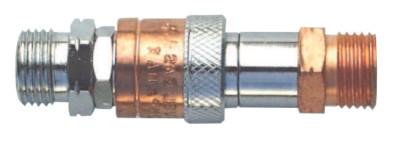 Gentec Quick Connectors, Hose-to-Hose Connector, 29 psi, Fuel/Oxygen, QC-HHF