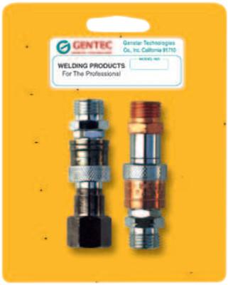 Gentec Quick Connector Sets, Hose-to-Hose Connector Set, 145 psi, Fuel/Oxygen, QC-HHPRSP