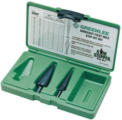 Greenlee® Kwik Stepper® Cobalt Step Bit, 1/8 in to 1/2 in Cutting dia, 13 Steps, 34401C