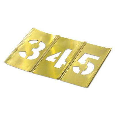 C.H. Hanson® Brass Stencil Gothic Style Number Sets, Brass, 8 in, 10160