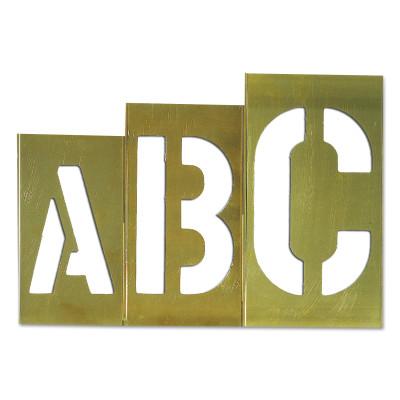 C.H. Hanson® Brass Stencil Gothic Style Letter Sets, Brass, 12 in, 10167