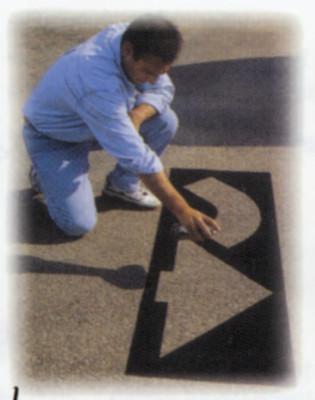 C.H. Hanson® 6 Piece Parking Lot Stencil Kits, Assorted Safety Words & Symbols, 12460