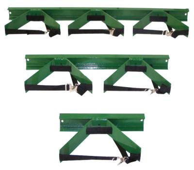 Saf-T-Cart™ Wall Bracket, Single, Steel, 3 in to 10 in dia, 3 in H x 14 in L, Green, WB-101