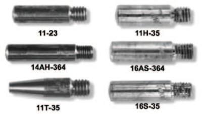 Esab Welding Contact Tip, 0.052 in Wire, 0.064 in Tip, Standard HD, 16S, 1160-1105