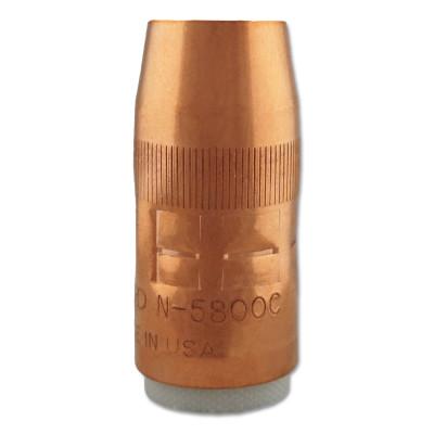 Bernard Mig Nozzles, Flush, 5/8 in Bore, For Q-Gun, Copper, N-5800C