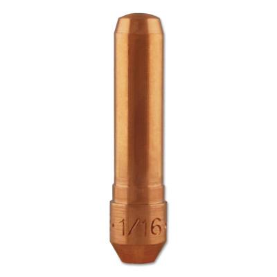 Bernard Centerfire Contact Tips, 1/16 in Tip ID, 1.5 in Long, Non-Threaded, Tapered Base, T-062