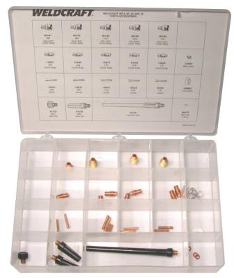 WeldCraft® Master Accessory Kit, For 9; 20 Torches, TIG Air/Water Cooled Accessory Kit, MAK-1S