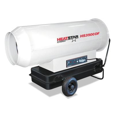 HeatStar Portable Diesel Direct-Fired Heaters, 27.7 gal, 115 V, HS3500DF