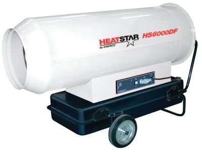HeatStar Portable Diesel Direct-Fired Heaters, 35.6 gal, 115 V, HS6000DF