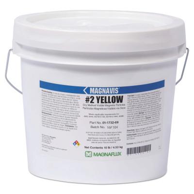 Magnaflux Magnavis?? Dry Method Non-Fluorescent Magnetic Powder, 45 lb, Pail, Yellow, 01-1732-87
