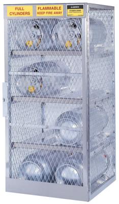 Justrite Aluminum Cylinder Lockers, (8) 20 or 33 lb. Cylinders, 23003