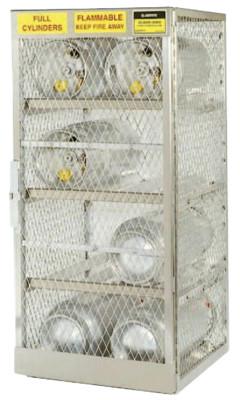 Justrite Aluminum Cylinder Lockers, (12) 20 or 30 lb. Cylinders, 23004