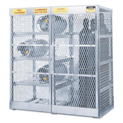 Justrite Aluminum Cylinder Lockers, Up to 8 Horizontal; and 10 Vertical Cylinders, 23008
