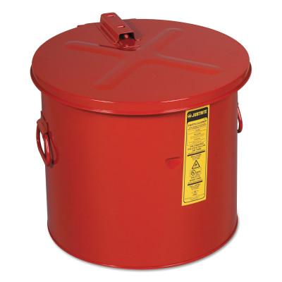 Justrite Dip Tank for Cleaning Parts, Manual Cover with Fusible Link, 8 gal, Steel, Red, 27608