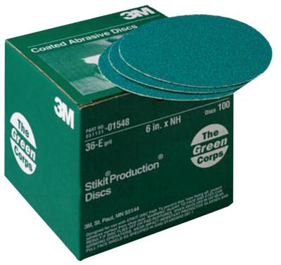 3M™ Green Corps Stikit Production Discs, Aluminum Oxide, 6 in Dia., 36 Grit, 051131-01548