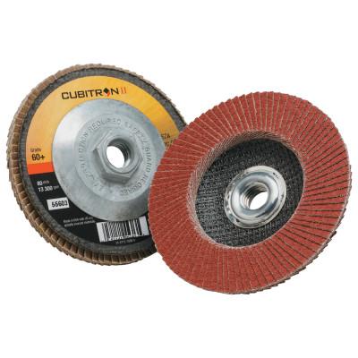 3M Cubitron II Flap Disc 967A, 4 1/2 in, 60 Grit, 13,300 rpm, Type 27, 7100058060