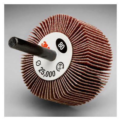 3M™ Spindle Mounted Flap Wheels, 2 in Dia., 1 in Thick, 60 Grit, Aluminum Oxide, 051144-14623