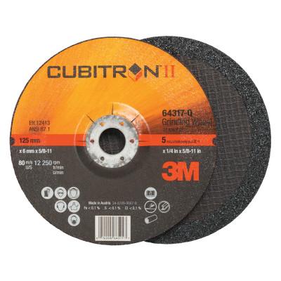3M™ Cubitron II Depressed Center Grinding Wheel, 5", 1/4" Thick, 7/8", 5/8-11 Arbor, 076308-64317