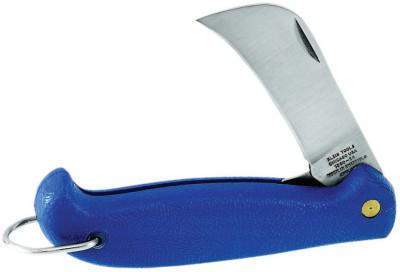 Klein Tools Slitting Pocket Knives, 4 3/8", Stainless Steel Blade, Plastic, Blue, 1550-24