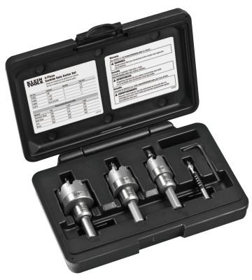 Klein Tools 4-Piece Carbide Hole Cutter Sets, 7/8 in-1 3/8 in Cut Diam., 31872