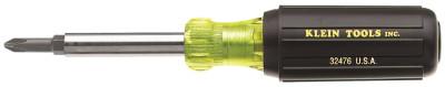 Klein Tools 5-In-1 Screwdriver/Nutdriver, 5/16 Nutdriver; #1,#2 Phillips; 9/32,3/16" Slot, 32476