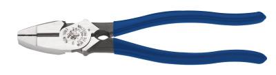 Klein Tools Lineman's Bolt-Thread Holding Pliers, New England Nose, 9 in L, 0.781 in Cut, Dark Blue Plastic-Dipped Handle, D213-9NETH