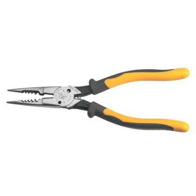 Klein Tools All-Purpose Pliers, 10-18 AWG, #6-32 and #8-32 Screw Shearing, Yellow; Gray, J2068C