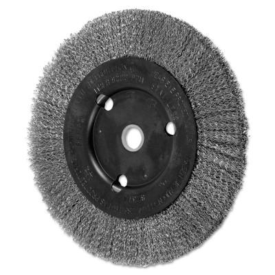 Advance Brush Narrow Face Crimped Wire Brush, 8 D x 5/8 W, .012 Stainless Steel, 6,000 rpm, 80491