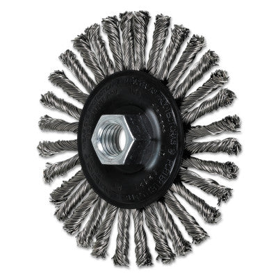Advance Brush COMBITWIST® Stringer Bead Knot Wheel, 4 1/2 in D, .02 in Stainless Steel, 82421