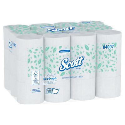Kimberly-Clark Professional Scott Coreless 2-Ply Roll Bathroom Tissue, 1000 Sheets/Roll, 04007