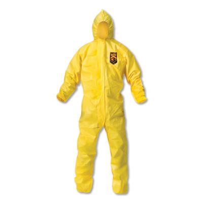 Kimberly-Clark Professional KLEENGUARD A70 Chemical Splash Protection Coveralls, Yellow, 2XL, Hood, 09815
