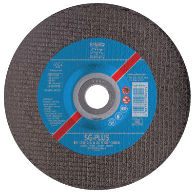 Pferd Die Grinder Cut-Off Wheel, 3 in Dia, 1/16 in Thick, 3/8 in Arbor, 36 Grit, 69309