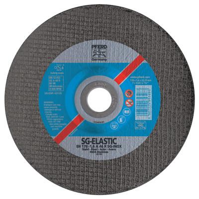 Pferd Performance Line SG-ELASTIC for Stainless Steel, 5 in Dia, 46 Grit Alum. Oxide, 63608