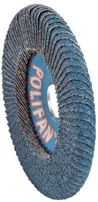 Pferd POLIFAN® SGP Zircon-Curve Radial Type PFR Flap Disc, 5 in x 9/16 in, 40 Grit, 7/8 Arbor, 12,200 RPM, 67196