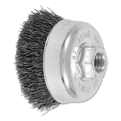 Pferd Mini Crimped Cup Brush, 2-3/4 in Diameter, 5/8 in -11 Arbor, 0.014 in Steel Wire, 82243