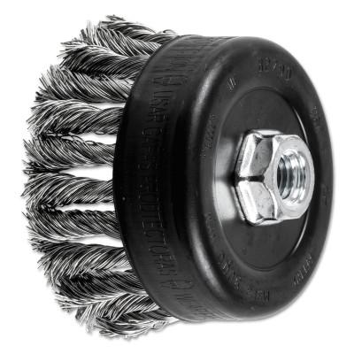 Advance Brush COMBITWIST Knot Wire Cup Brush, 4 in Dia., .023 in Stainless Steel Wire, 82790