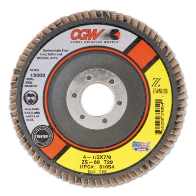 CGW Abrasives Cut-Off Wheel, Die Grinders, 3 in Dia, 1/32 in Thick, 1/4 in Arbor, 60 Grit, 35500