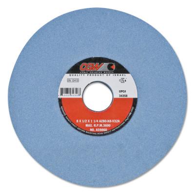 CGW Abrasives Centerless Grinding Wheels, Aluminum Oxide, Type 5, 8 X 3/4, 1 1/4" Arbor, 60, J, 34364