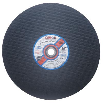 CGW Abrasives Stationary Saw Wheel, 16 in Dia, 5/32 in Thick, 24 Grit, Alum. Oxide, 35584