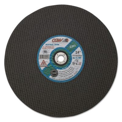 CGW Abrasives Cut-Off Wheel,  Gas Saws,14 in Dia, 5/32 in Thick, 24 Grit, Silicone/Alum. Oxide, 35602